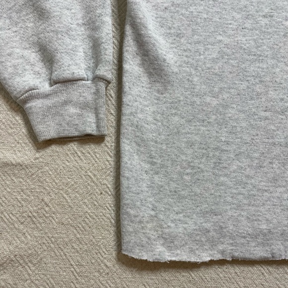 VTG 1991 Coach Spellout Grey DIY Crop Sweatshirt XL - Picture 2 of 5